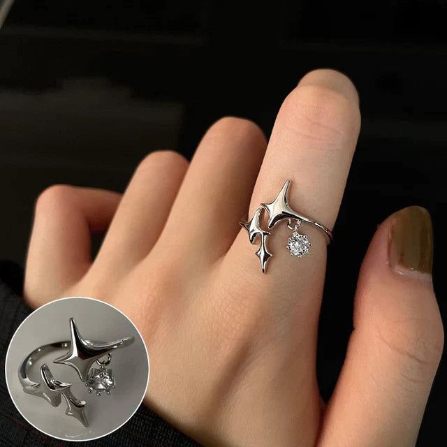 Minimalistische 925 Silber Ring für Frauen Mode Kreative Unregelmäßige Geometrische Aestethic Offene Ringe Geburtstag Party Schmuck Geschenk